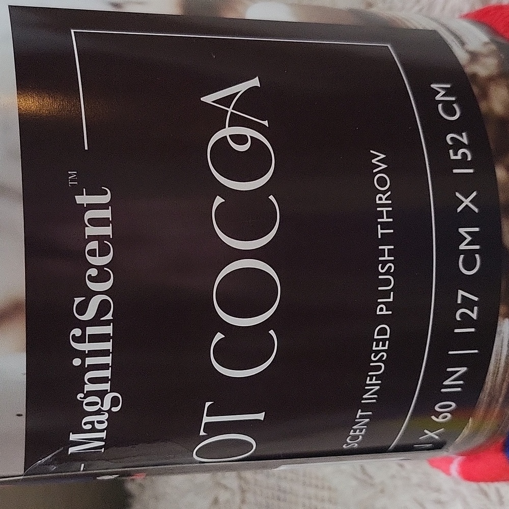 Plush throw blanket.  Scent infused- hot cocoa NWT